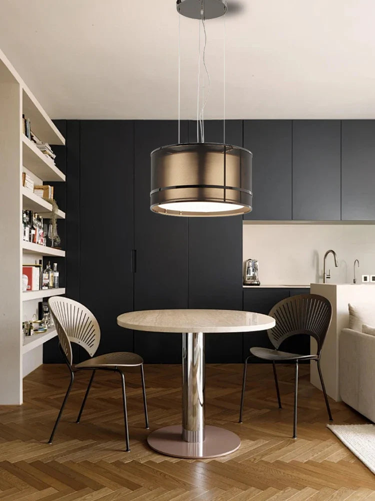 Afralia™ Designer Fabric Ceiling Pendant Light | Luxury Round Hanging Lamp