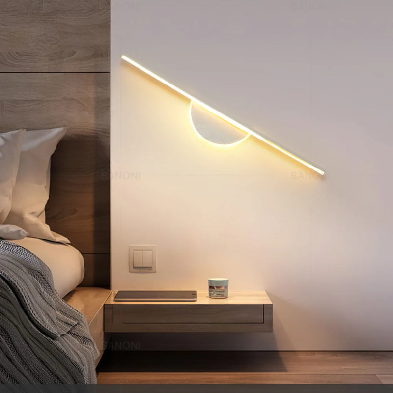 Afralia™ Modern LED Wall Light Bathroom Hardware Lamp Bedroom Bedside Background