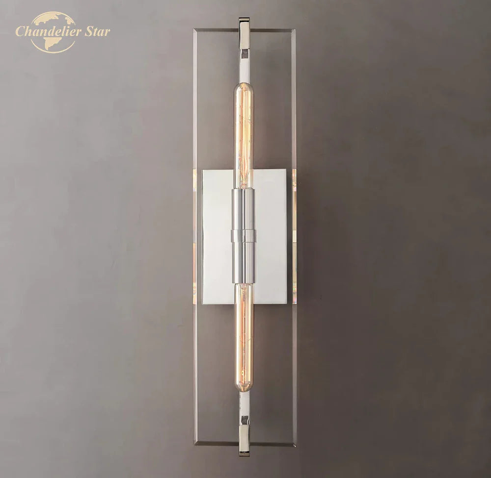 Afralia™ Modern Glass Wall Sconces | Marbuzet Linear Bedroom Living Room Lighting