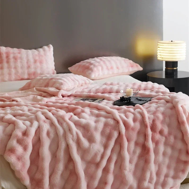 Afralia™ Cozy Fleece Throws - Soft Plaid Blankets for Warmth and Comfort