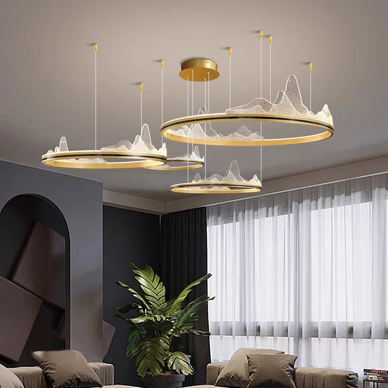 Afralia™ Modern LED Pendant Light Chandeliers for Living and Dining Room Decor