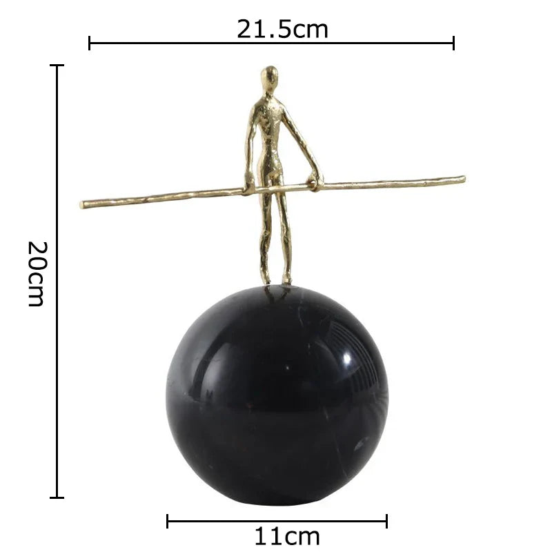 Afralia™ Abstract Character Marble Sculpture Room Decor