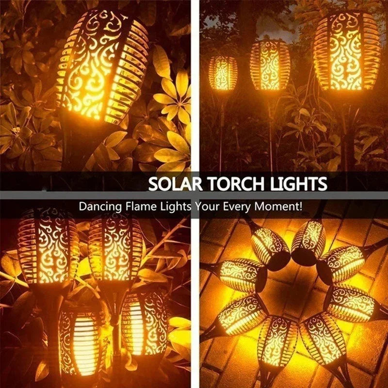 Afralia™ Solar Flame Torch Lights - Waterproof Outdoor Garden Decoration - 5 Color Options