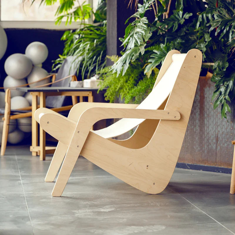 Afralia™ Canvas Recliner: Retro Mid-Ancient Designer Sofa Chair for Living Room & Balcony