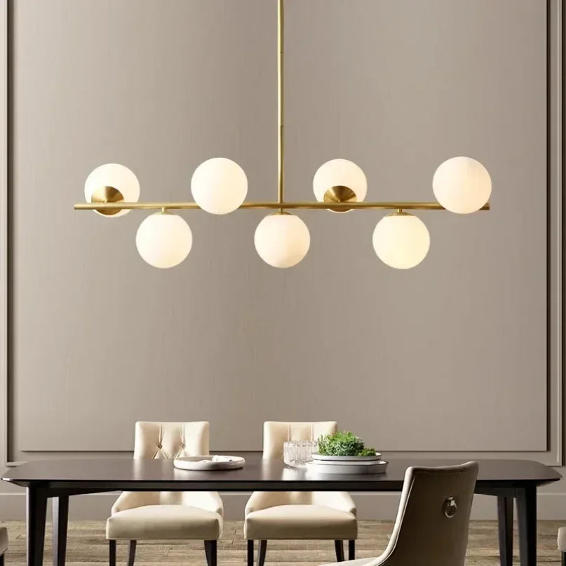 Afralia™ Bean Glass Chandelier: Modern Magic Lighting for Kitchen Living Room Bedroom