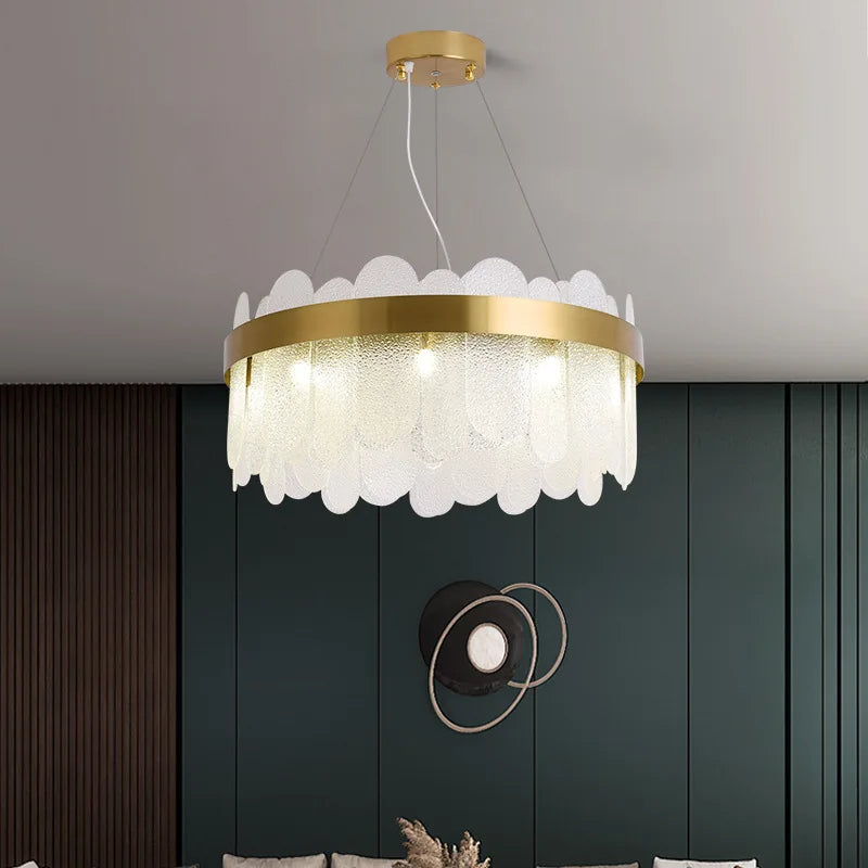 Afralia™ LED Crystal Chandelier Pendant Light for Living Room & Restaurant