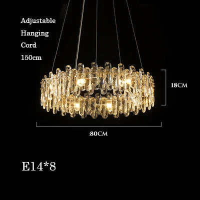 Afralia™ Crystal Dimmable Pendant Light Luminaire for Living Room Bedroom