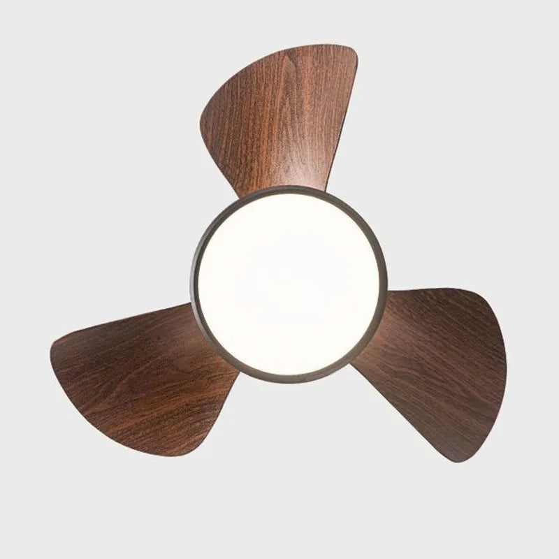 Afralia™ Small Fan Lamp 22" LED Ceiling Fan Light Remote Control for Children's Room