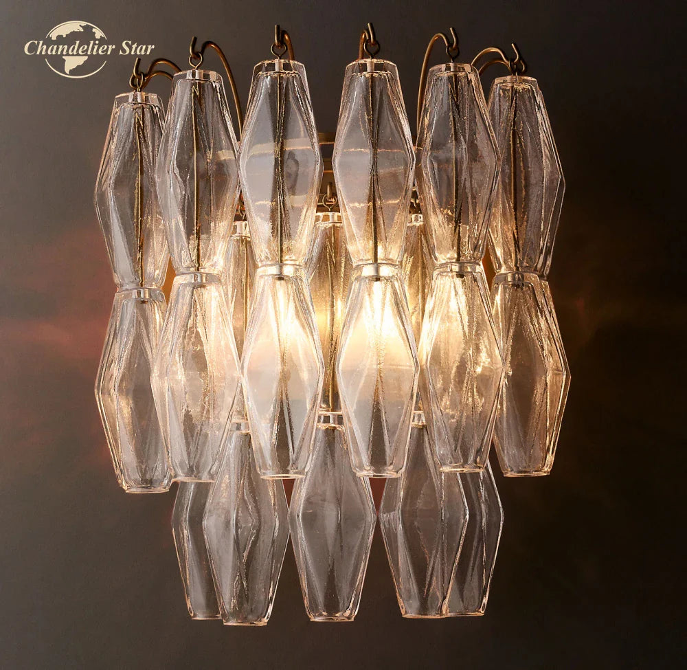Afralia™ Modern Glass Wall Sconce LED Light Indoor Decor Fixture