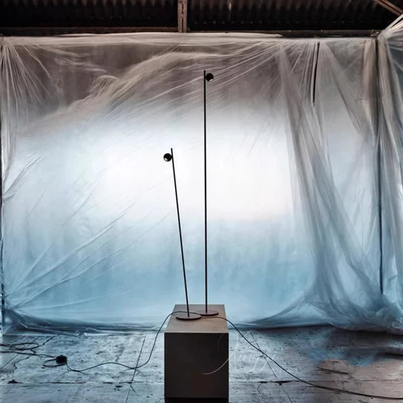 Afralia™ Nordic Minimalist Straight Floor Lamp LED Modern Standing Light