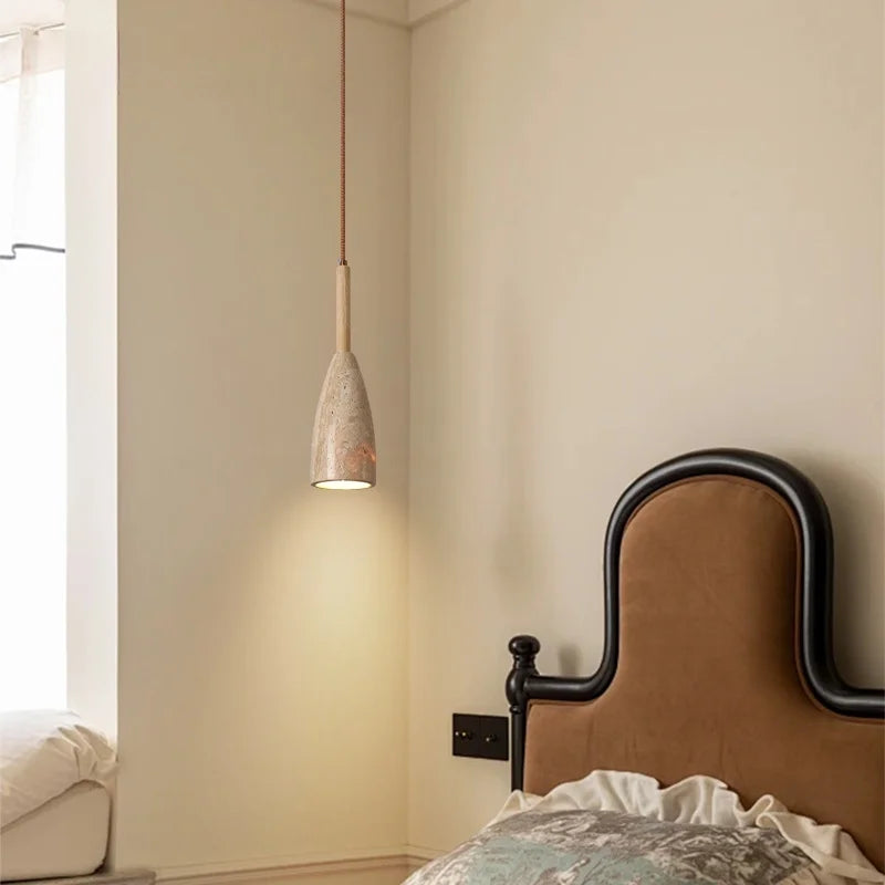 Afralia™ Travertine LED Pendant Lights for Modern Home Decor
