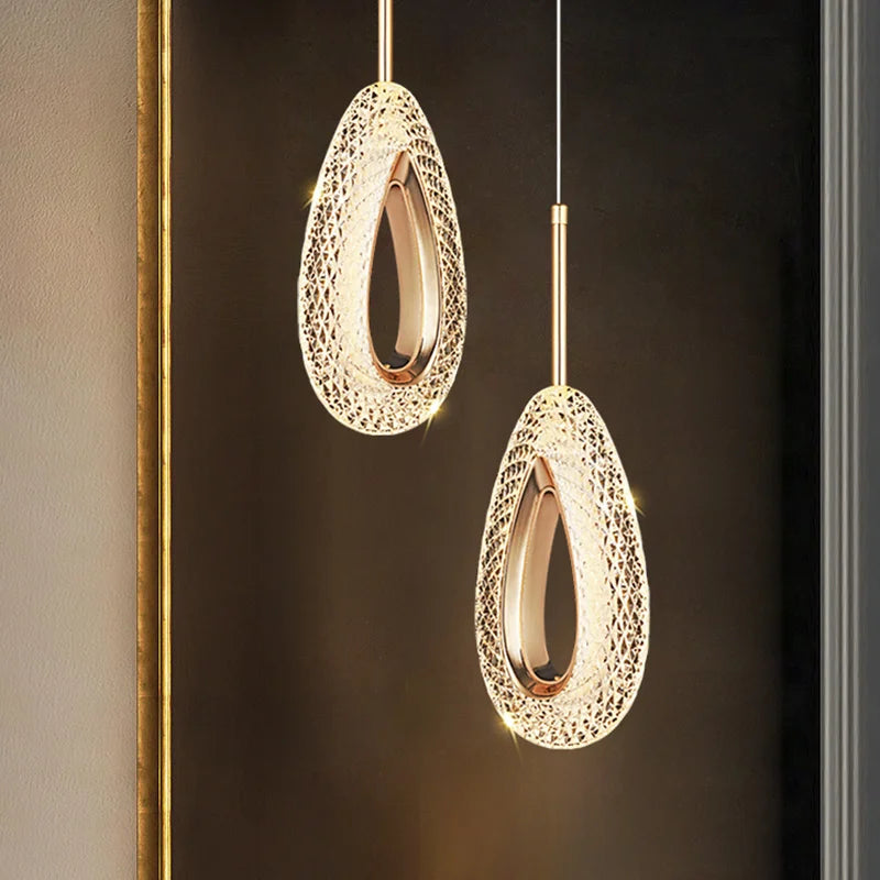 Afralia™ Crystal Pendant Lights: Modern LED Chandeliers for Home Décor