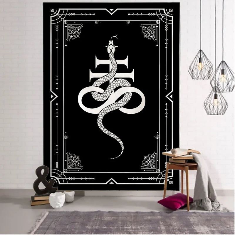 Afralia™ Tarot Divination Tapestry Wall Hanging for Witchcraft Dark Mystery Home Decor