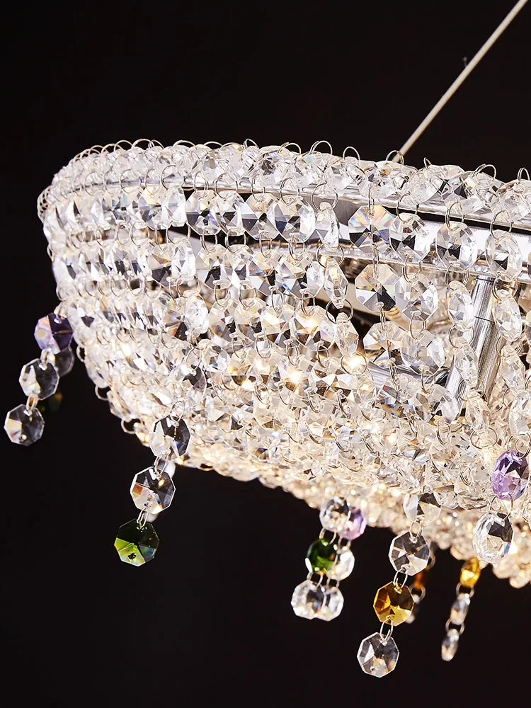 Afralia™ Crystal Oval Chandelier with LED Lights for Modern Luxury Living Spaces