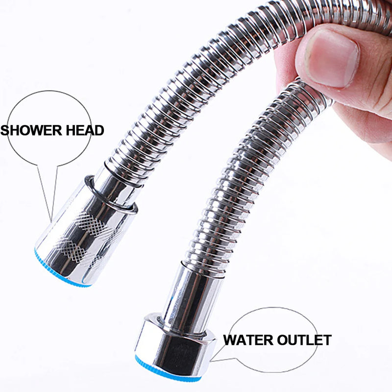 Afralia™ 3m Silver Stainless Steel Shower Hose for Common Faucet - Bathroom Accessory