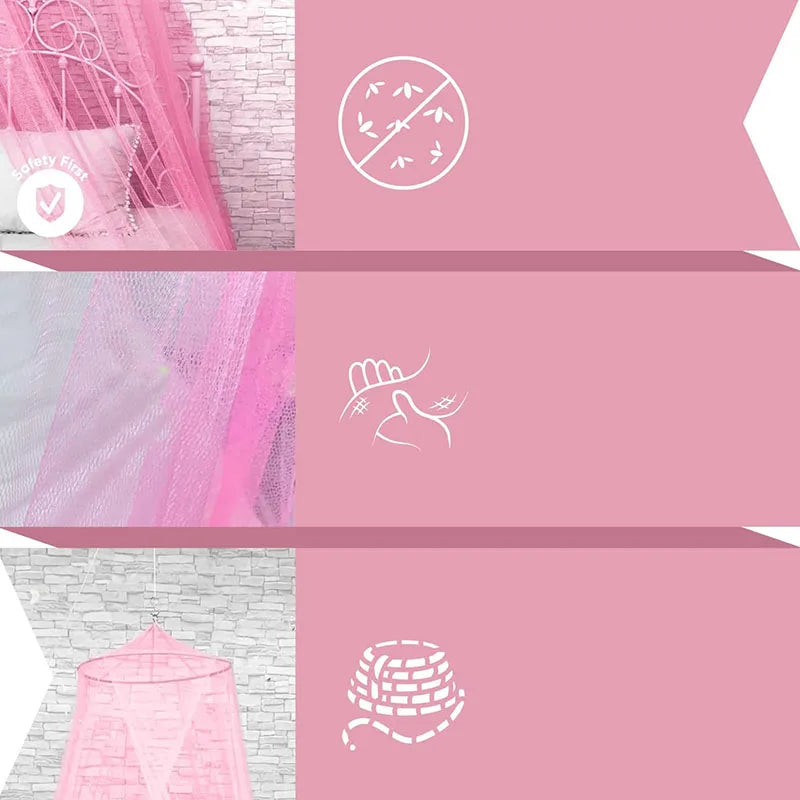 Afralia™ Mesh Mosquito Net with Luminous Stars, Single Door Suspended Bed Curtain