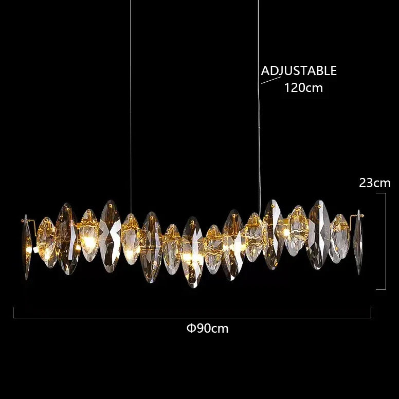 Afralia™ Crystal Dimmable LED Pendant Lights: Modern Indoor Artistic Hanging Lamps