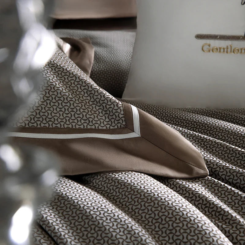 Afralia™ Luxury Egyptian Cotton Duvet Cover Set, Queen King Size Bedding Set