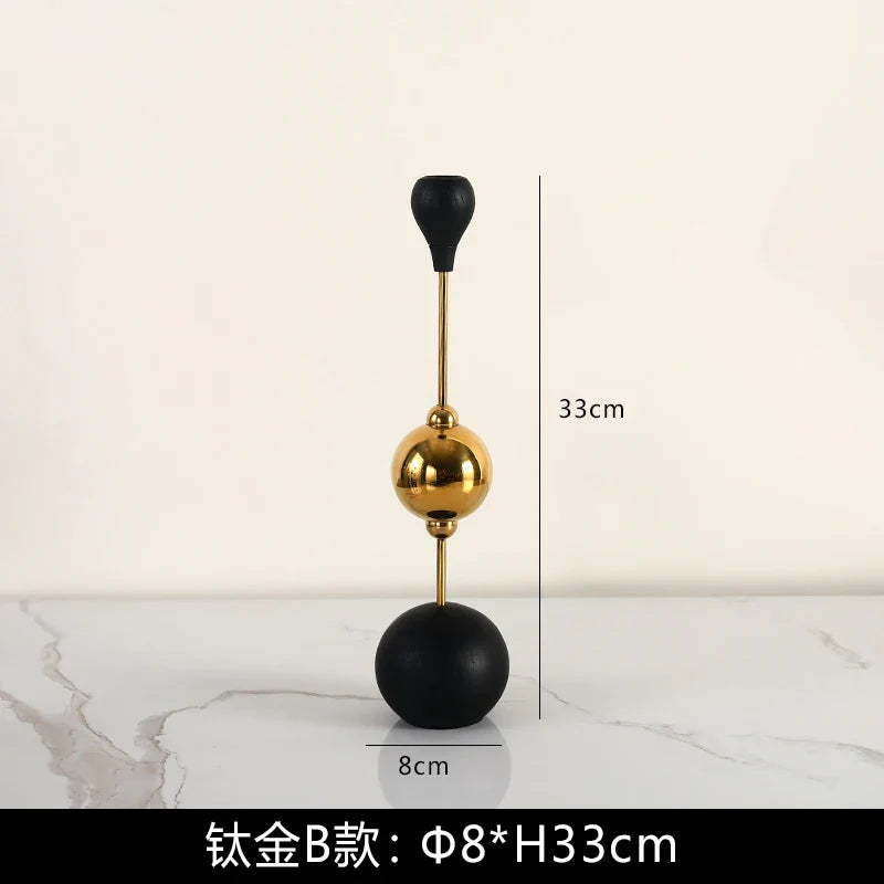 Afralia™ Golden Stainless Steel Candle Holder for Wedding Decor