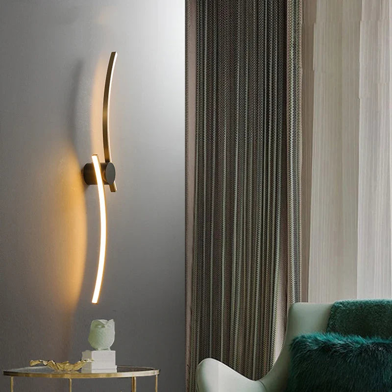 Afralia™ Copper LED Wall Lamp | Minimalist Bedroom Sconces | Atmosphere Lighting