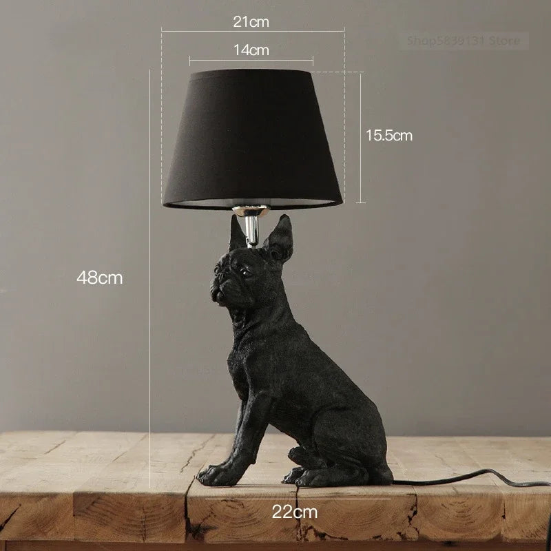 Afralia™ Nordic Puppy LED Table Lamp, Modern Decorative Bedroom Light Fixture