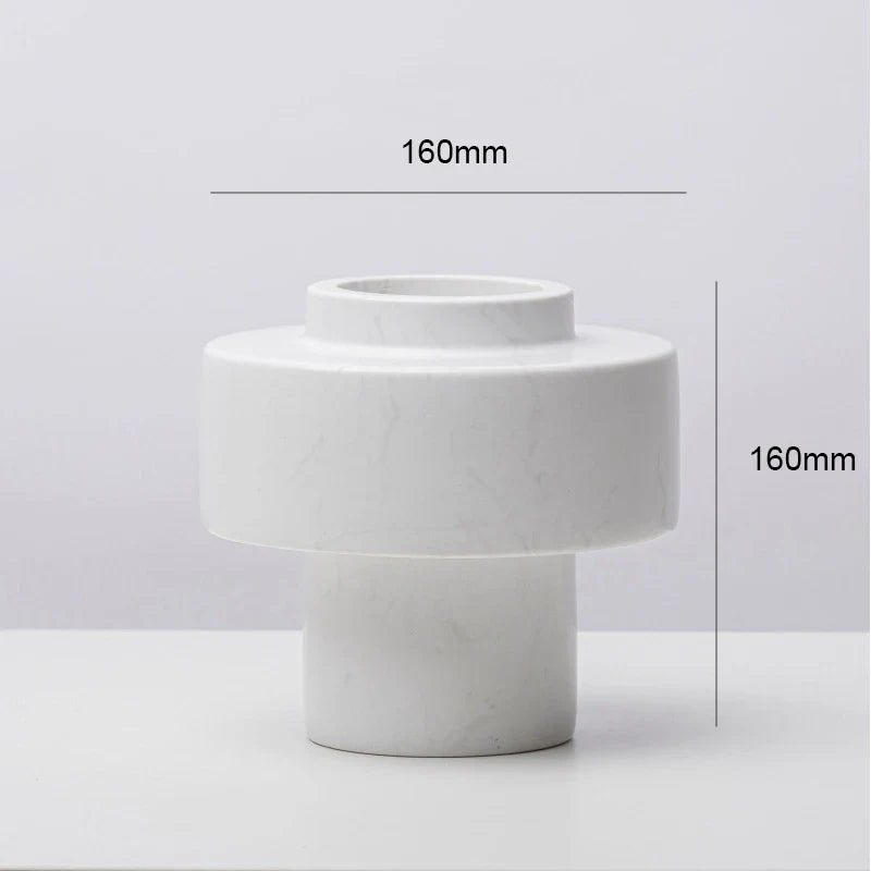 Afralia™ Marble Pillar Vase for Modern Home Decoration