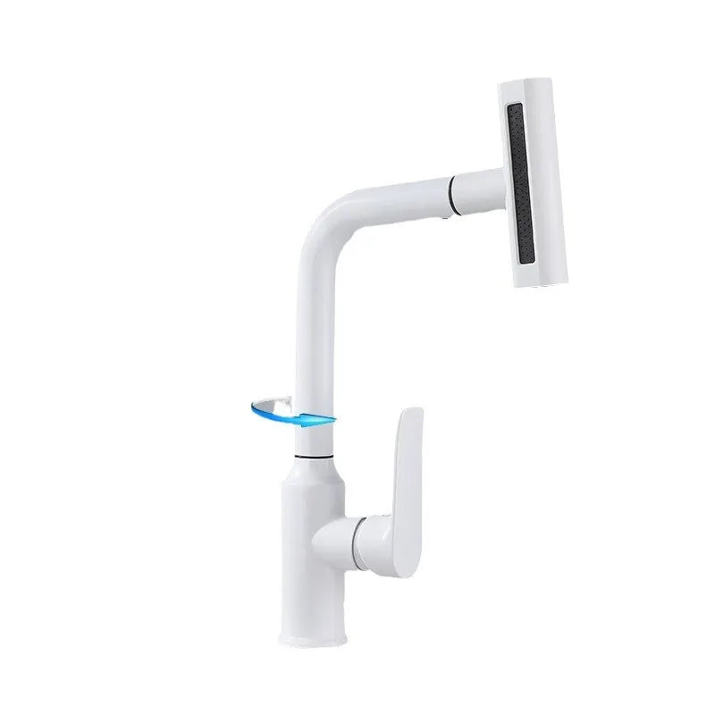Afralia™ Pull Out Kitchen & Bathroom Faucet: Lead-Free, Hot/Cold Waterfall Sink Tap