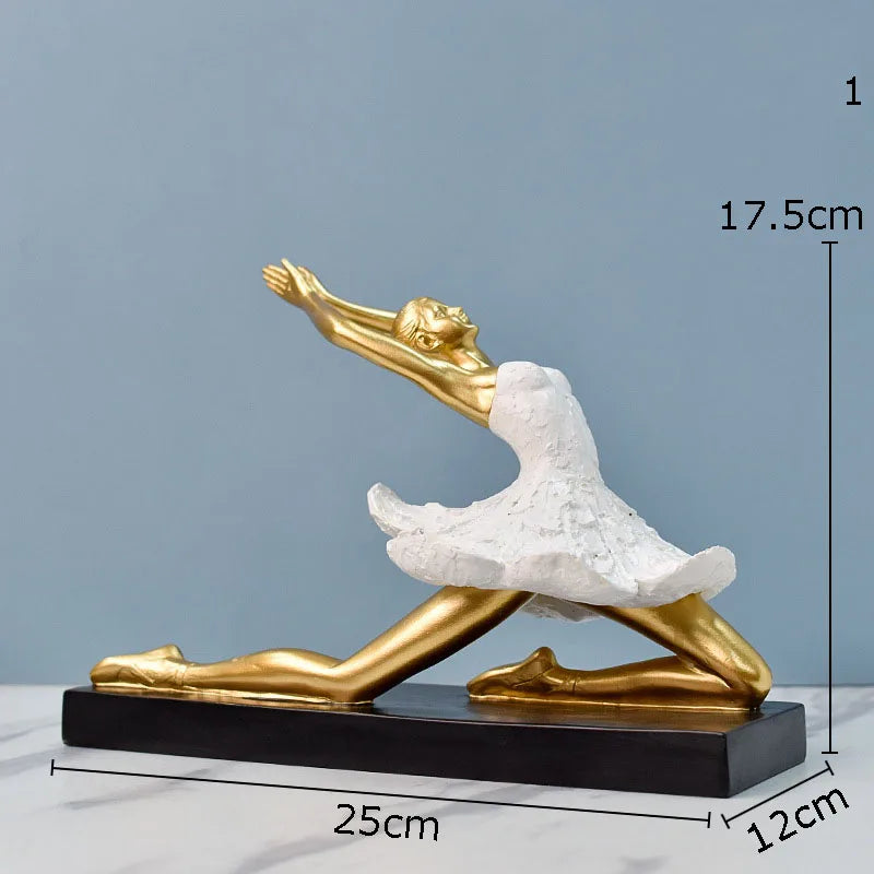 Afralia™ Ballet Dancer Resin Sculpture Desk Decoration Figure - Room Aesthetic Décor
