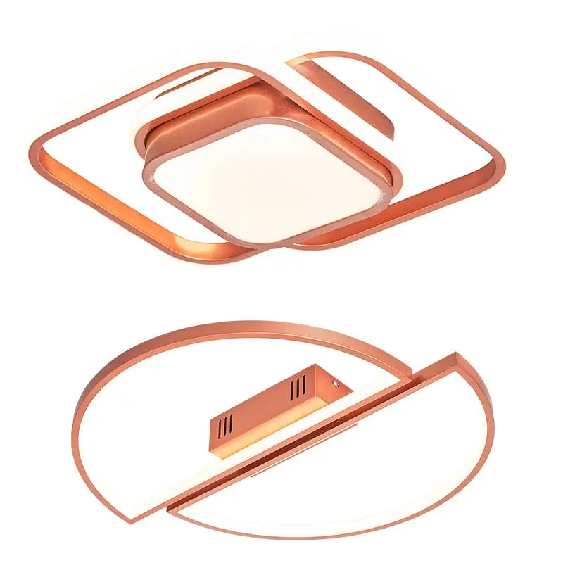 Afralia™ Black LED Chandelier Ceiling Light Remote Control Fixture for Living Room, Bedroom & Kitchen