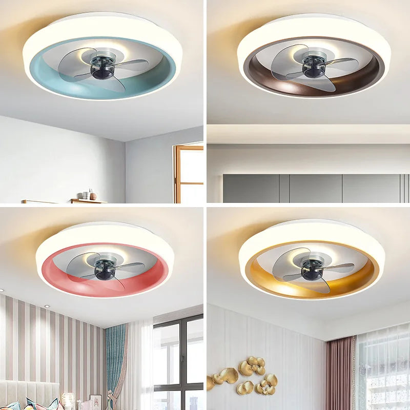 Afralia™ 50CM Ceiling Fan Light with Invisible Blades, Silent Operation for Bedroom, Living Room