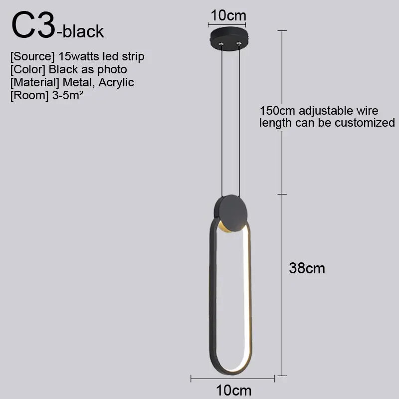 Afralia™ Nordic LED Pendant Light Fixture for Indoor Lighting in Living Room, Kitchen, Dining