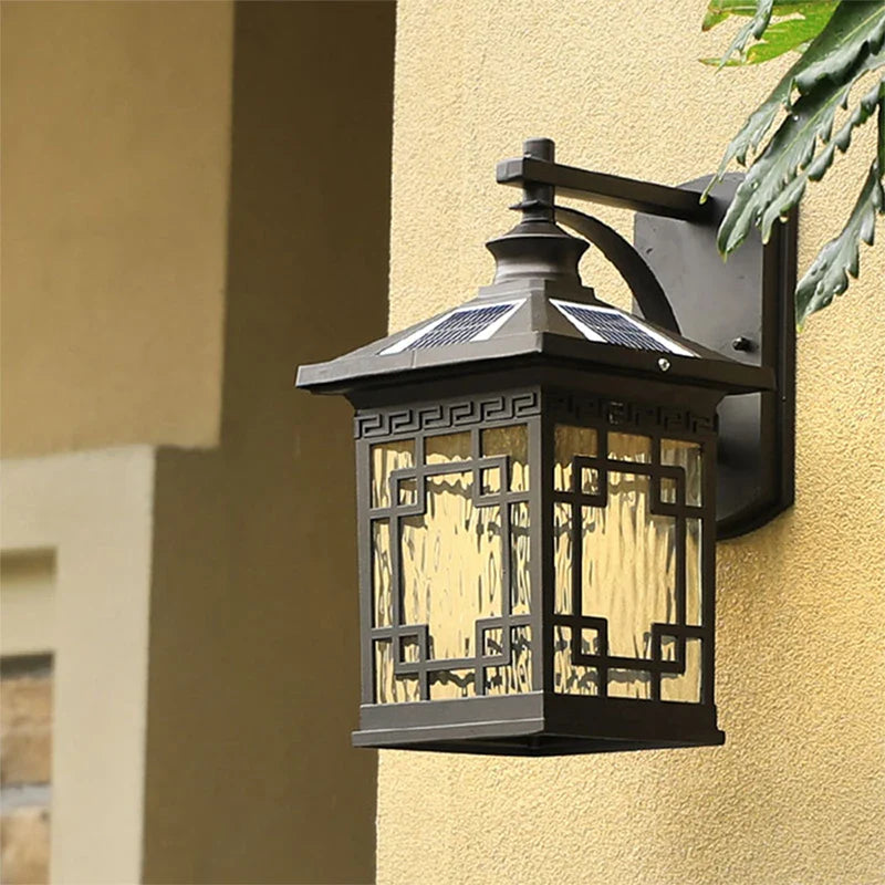 Afralia™ Solar LED Wall Light: Modern Outdoor Waterproof Lighting for Patio, Porch, Courtyard