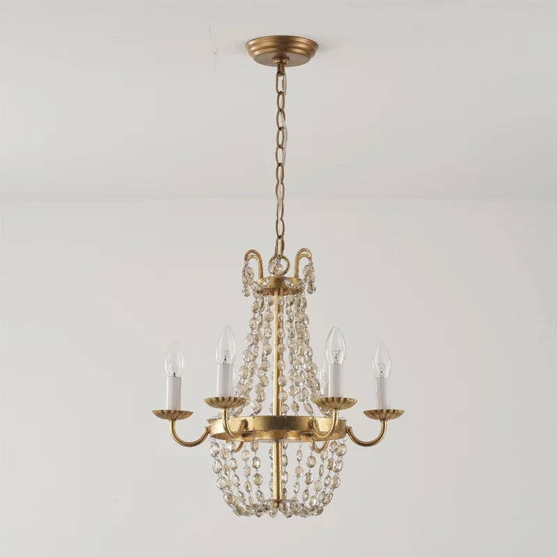 Afralia™ Crystal Chandelier: Elegant Iron Art Pendant for Dining Room, Living Room, and More