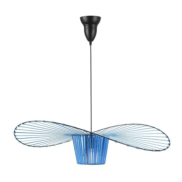 Afralia™ Vertigo Straw Hat Pendant Lamp French Fabric Elegant Designer Lighting