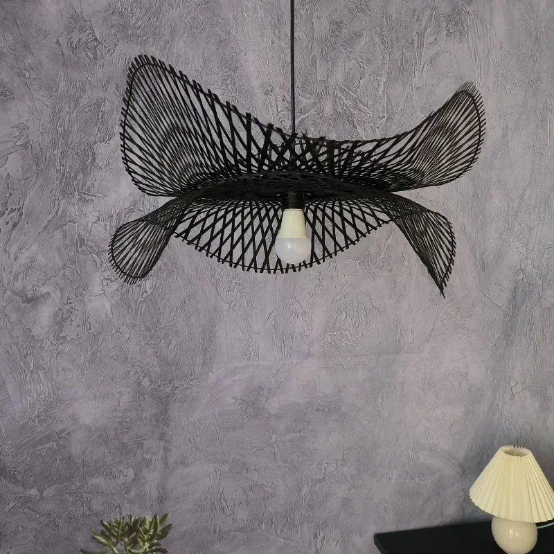 Afralia™ Bamboo Pendant Lights: Japanese Handmade Kitchen Island Chandeliers