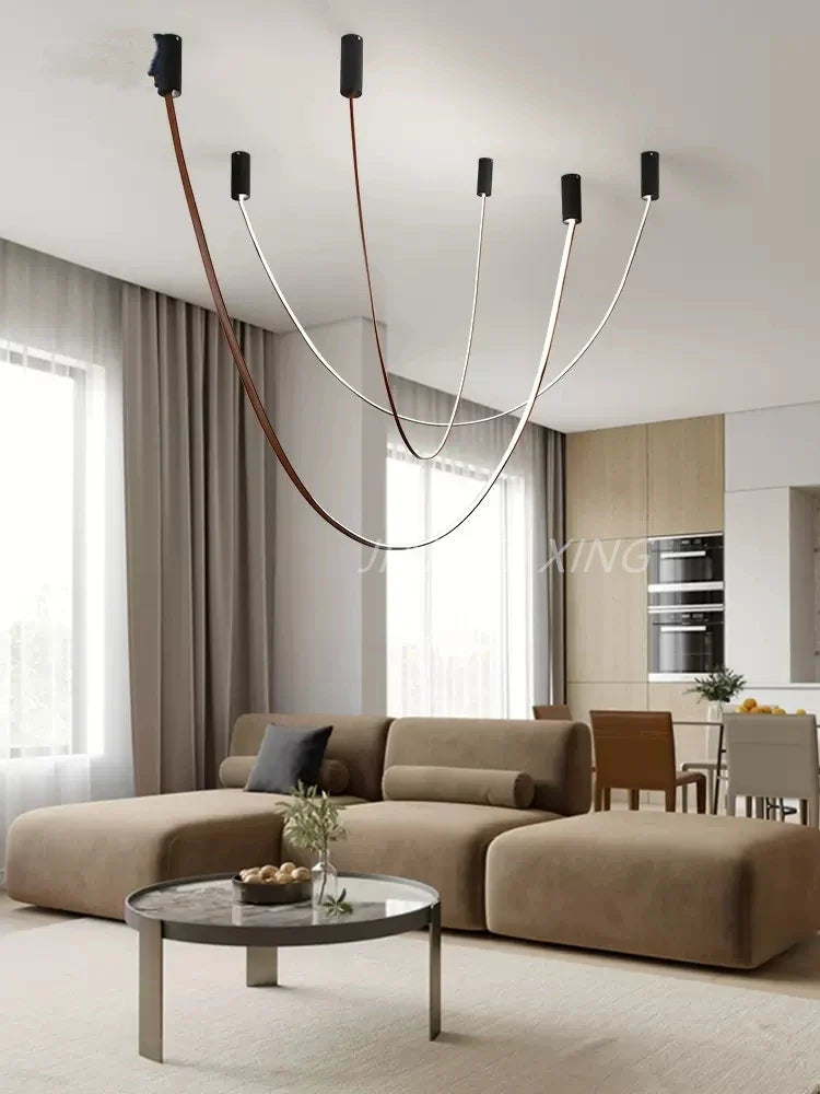 Afralia™ Silicone Pendant Lamp for Living Room, Dining Room, and Exhibition Hall