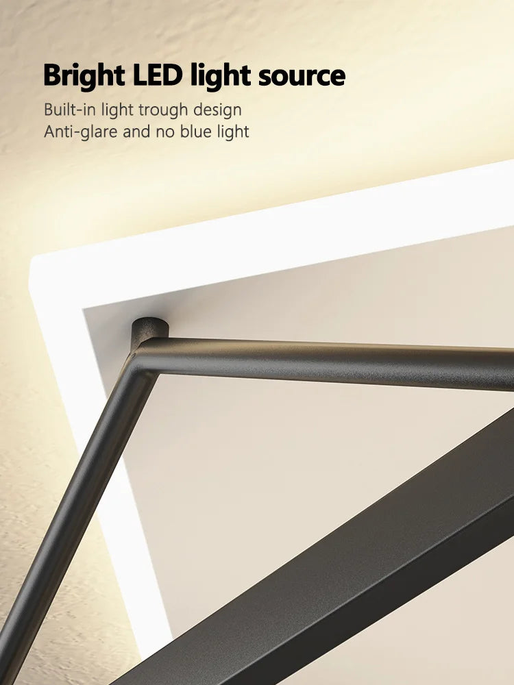 Afralia™ Geometric LED Ceiling Lamp_Nordic Minimalist Design for Modern Bedroom