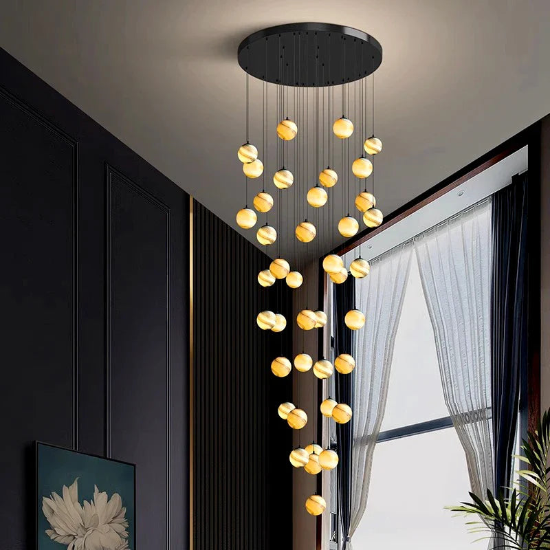 Afralia™ Modern Pendant Chandelier Ceiling Lamp for Indoor Living Room Lighting