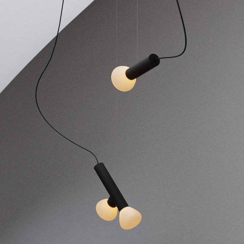 Afralia™ Glass Pendant Lights with Adjustable Cord for Hall, Dining Room, Office - White Glass