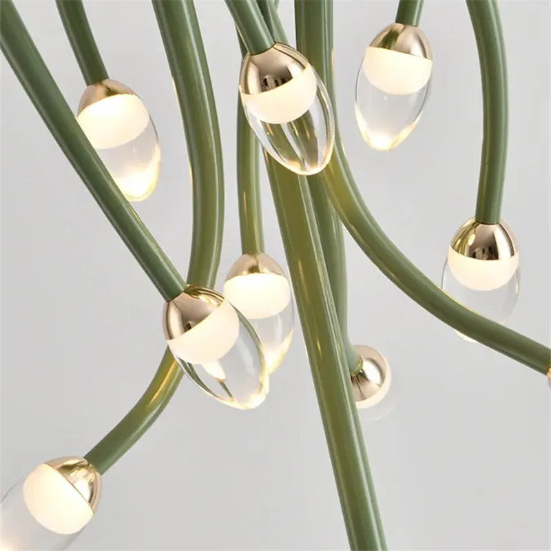 Afralia™ Modern Jellyfish LED Hanging Lamp Dimmable Warm Art for Bedroom & Living Room