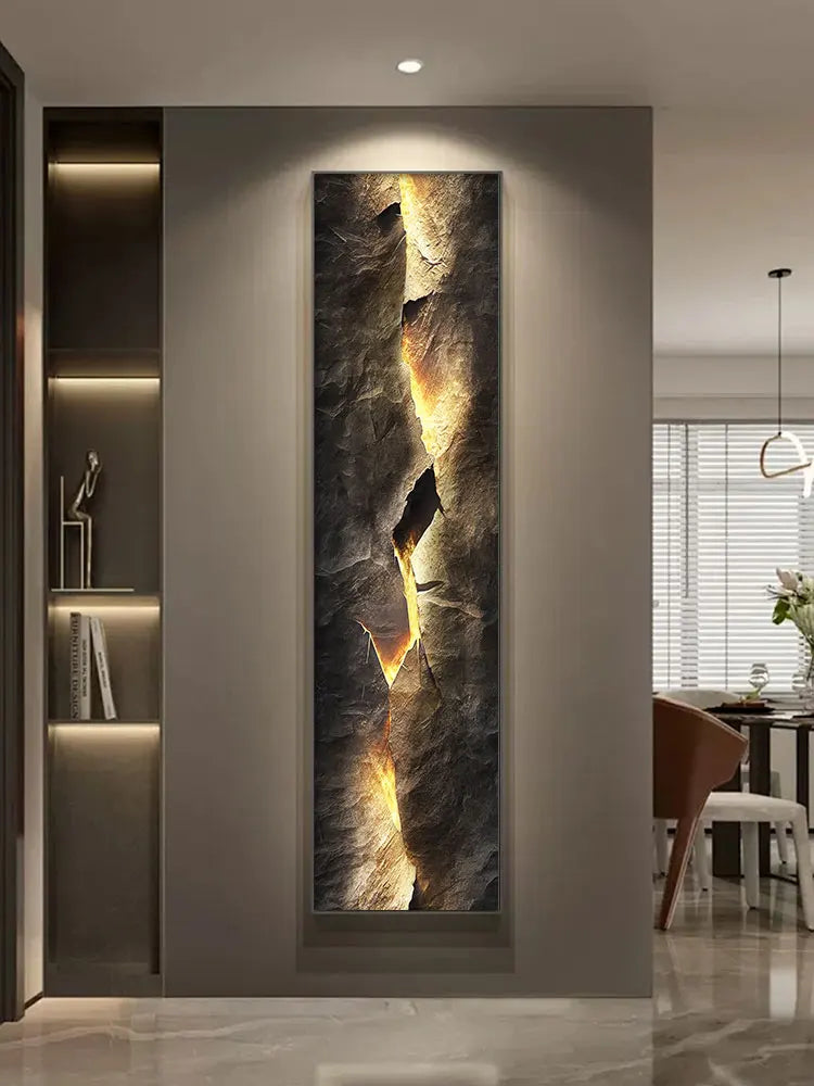 Afralia™ Mountain Crystal Porcelain LED Wall Lamp for Living Room Décor.