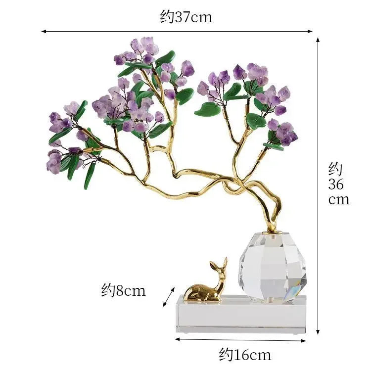 Afralia™ Chinese Style Crystal Ornaments for Home Decoration and Gifts