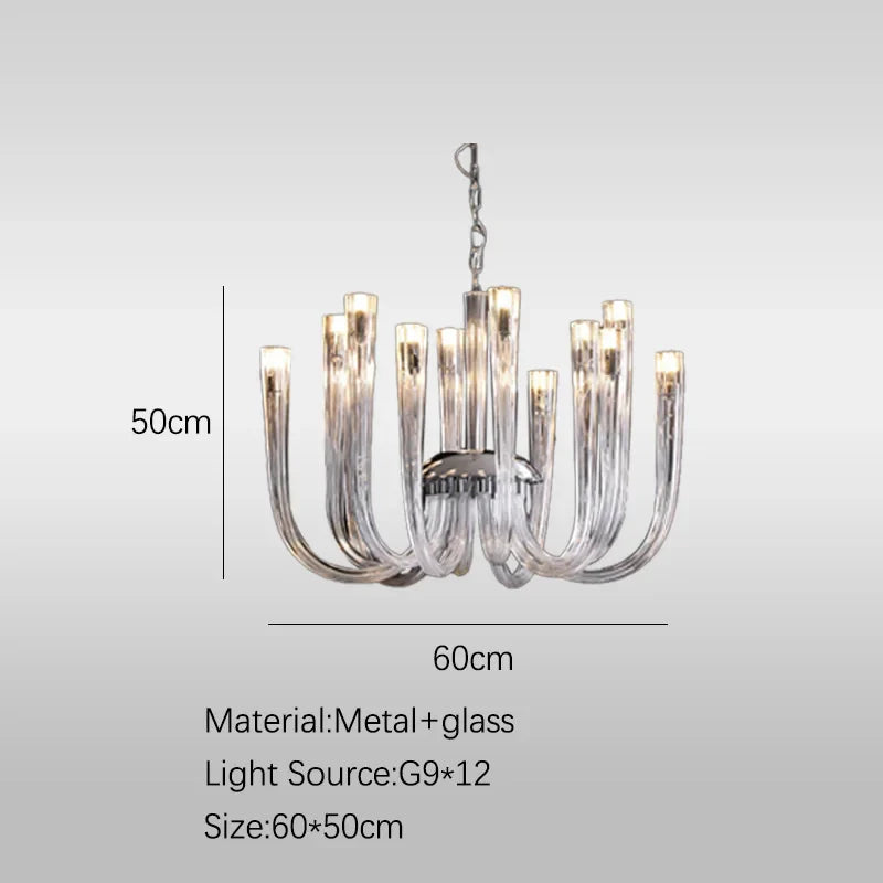Afralia™ Glass Tube Dining Chandelier Modern Lamps