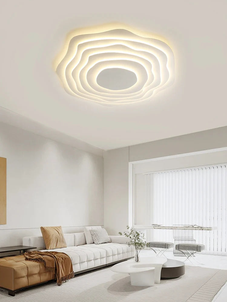 Afralia™ Modern Ripple LED Ceiling Chandelier for Living Room Bedroom Study Decor