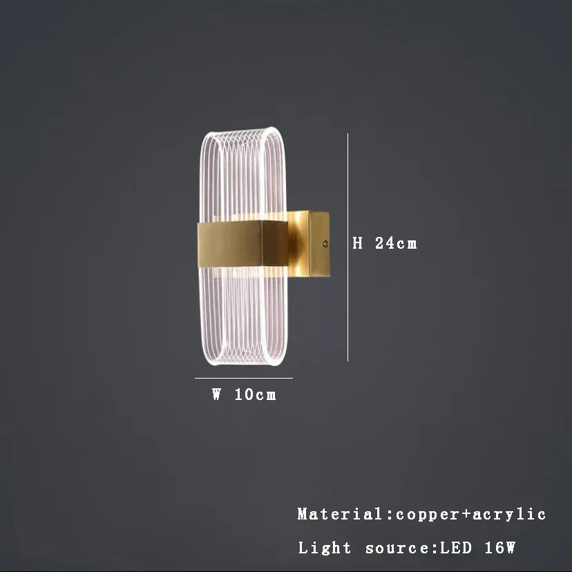 Afralia™ Modern Luxury LED Wall Sconce Dimmable Ceiling Light Large Designer