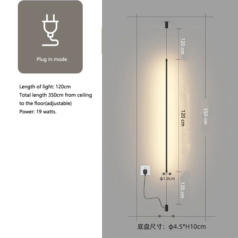 Afralia™ Slim Line LED Pendant Light for Living Room and Bedroom