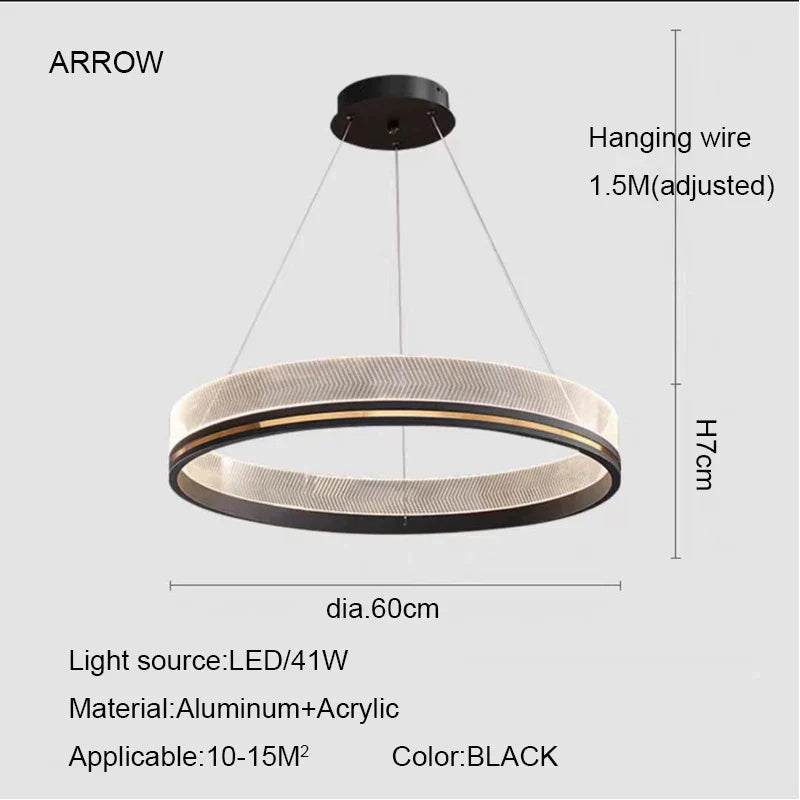 Afralia™ Black/Gold LED Pendant Lights | Modern Design for Home Lighting Decoration