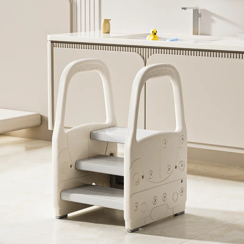 Afralia™ Metal Folding Ladder Stairs for Home Kitchen Decor and Kids Steps