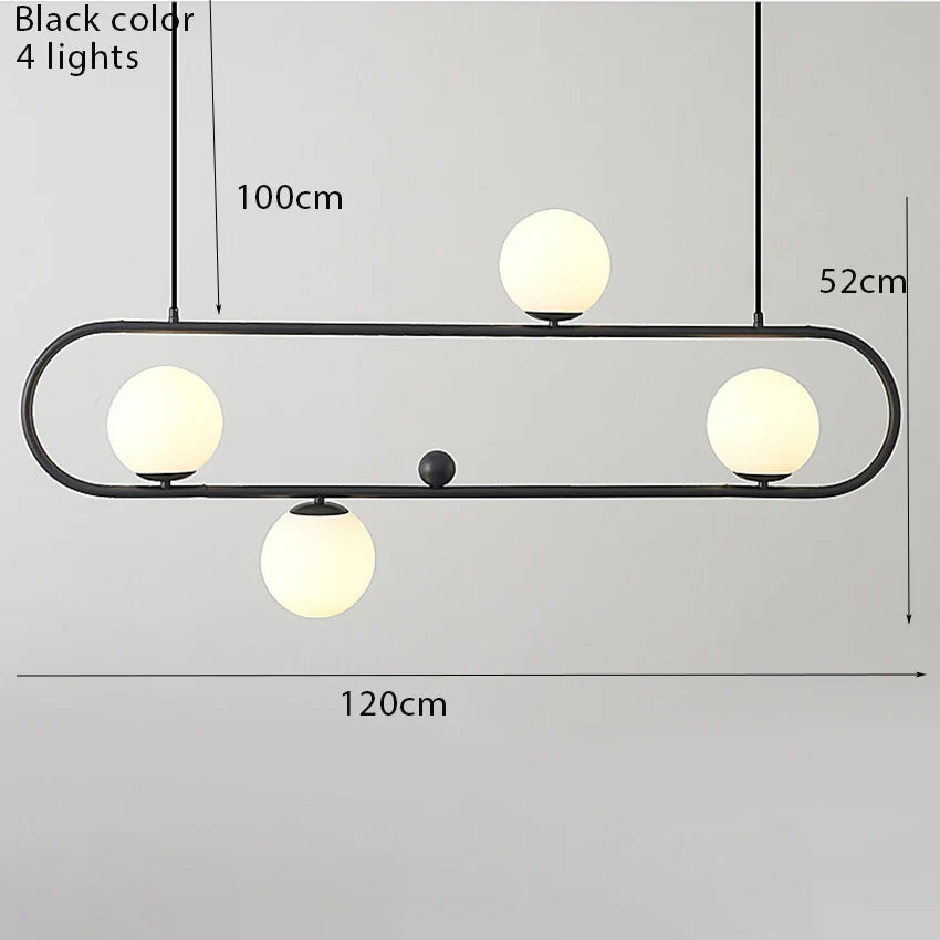 Afralia™ Molecular Rectangle Chandelier: Retro Industrial Style Foyer & Parlor Light