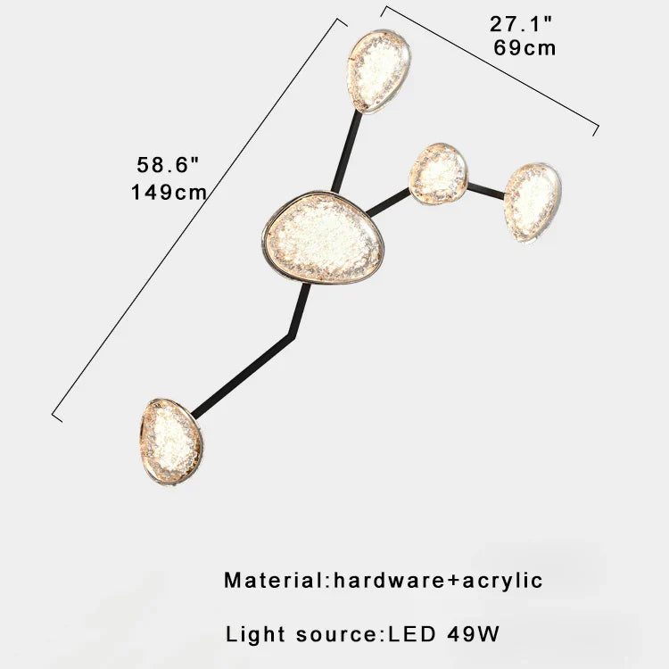 Afralia™ Modern Luxury LED Wall Sconce Dimmable Ceiling Light Large Designer